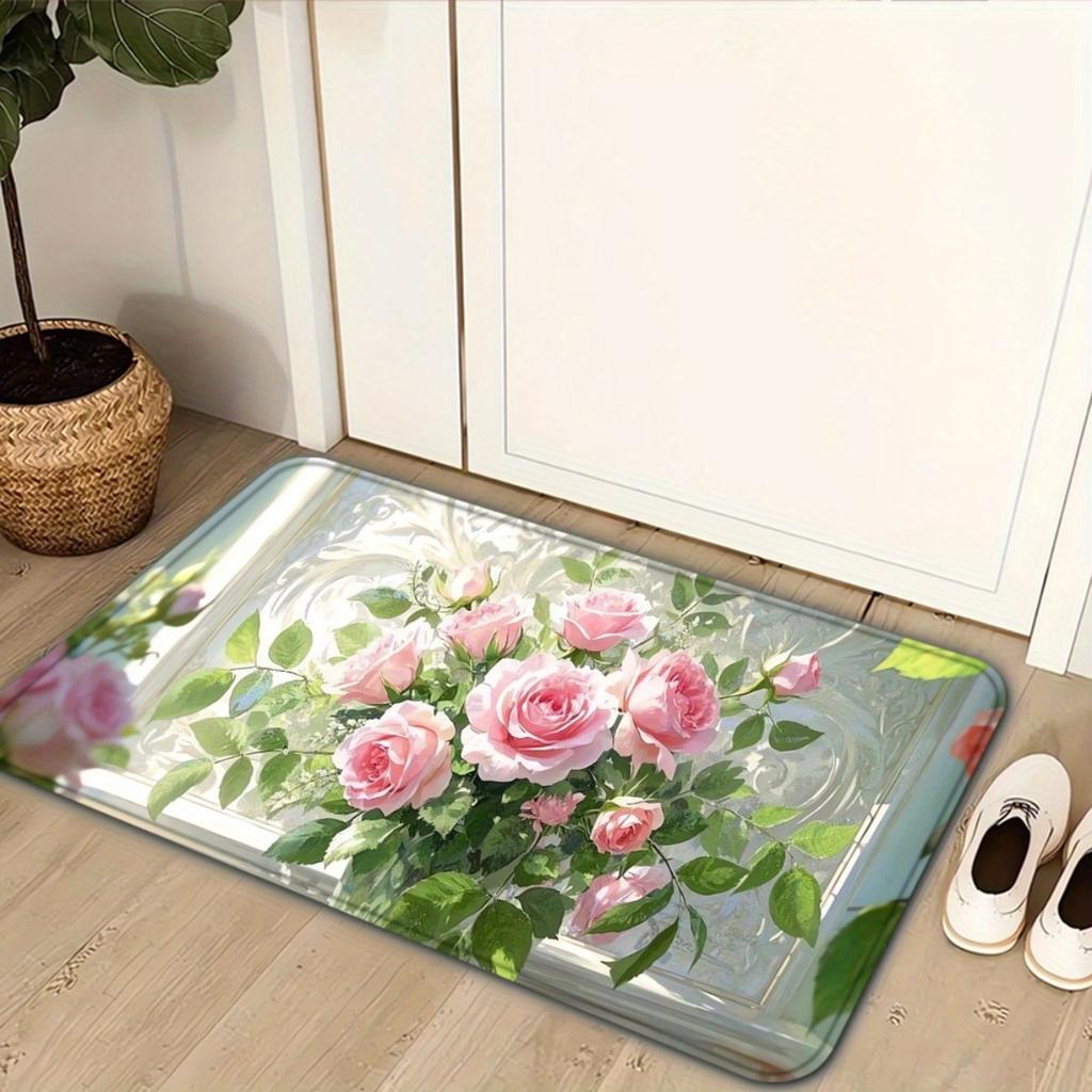 1 шт. Кухонные коврики против усталости, Красивый розовый водонепроницаемый нескользящий толстый амортизирующий кухонный коврик, Сверхпрочный удобный коврик для стояния для кухни