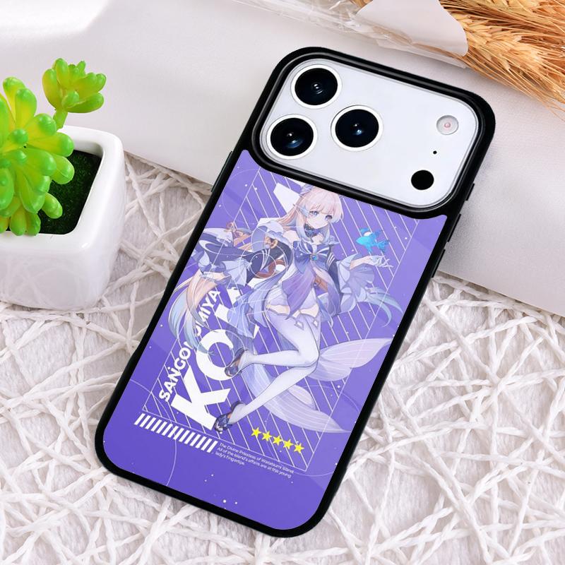 Модный Чехол для Телефона Genshin Impact Сангономия Кокоми для iPhone 17 Air 16 15 11 12 14 13 Pro Max Ударопрочный Чехол