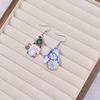 Gradient Snowflake and Reindeer Gnome Christmas Earrings