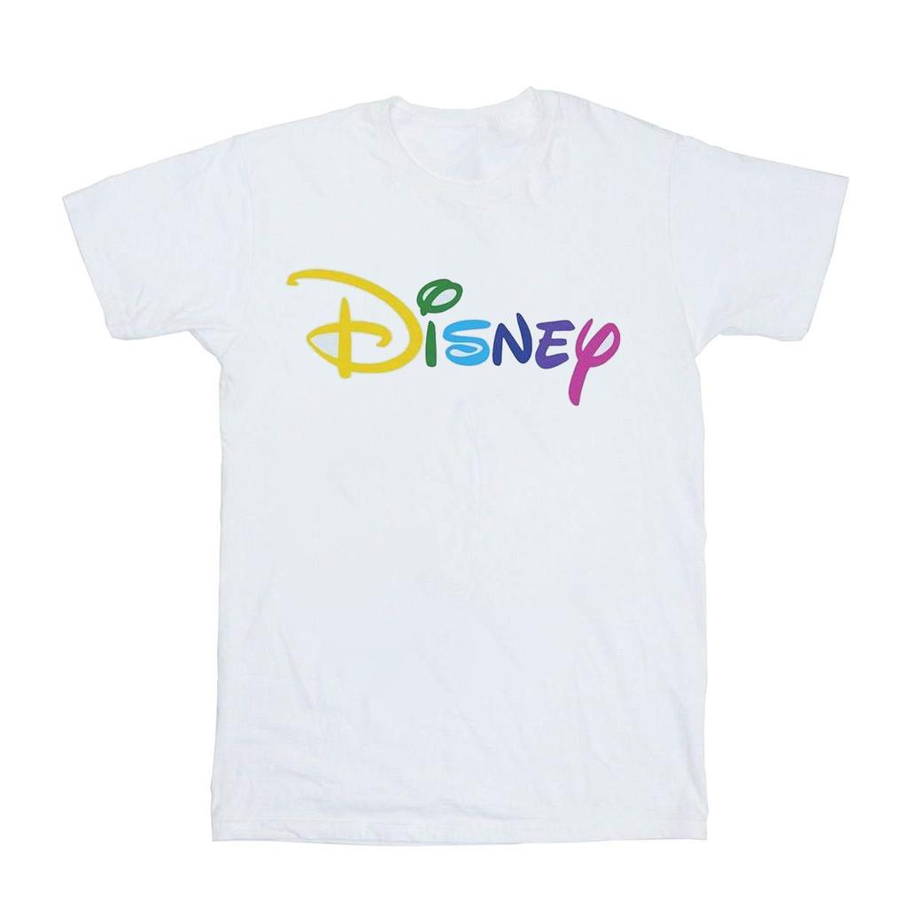 Disney Womens/Ladies Colour Logo Cotton Boyfriend T-Shirt