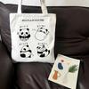 Новая женская мультяшная сумка с милыми животными, пандой, холщовая сумка на плечо, большая вместительная многоразовая сумка для покупок для девочек, продуктовая сумка.