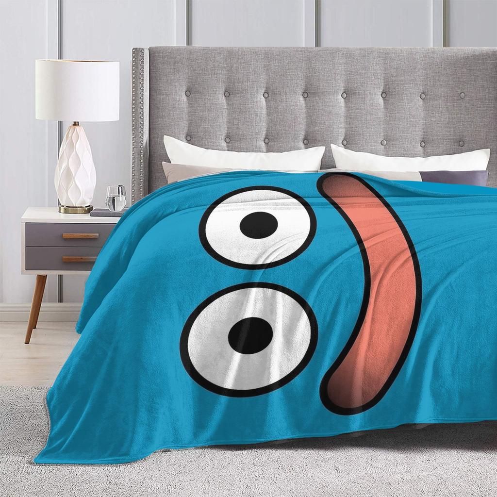 Dragon Quest Slime Face Blanket Quality Super Soft Throw Blanket Winter Airplane Travel Bedroom Novelty Bedspread
