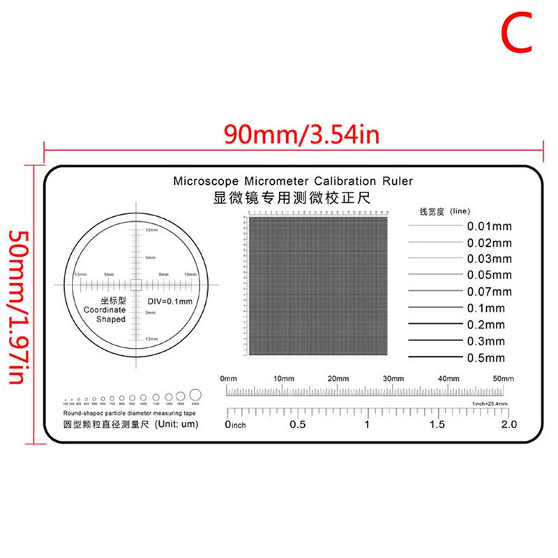 Мягкая линейка для микроскопа, микрометр, калибровочный слайд, инструмент для измерения ширины линии, диаметра частиц, высокоточный пленочный точечный калибр