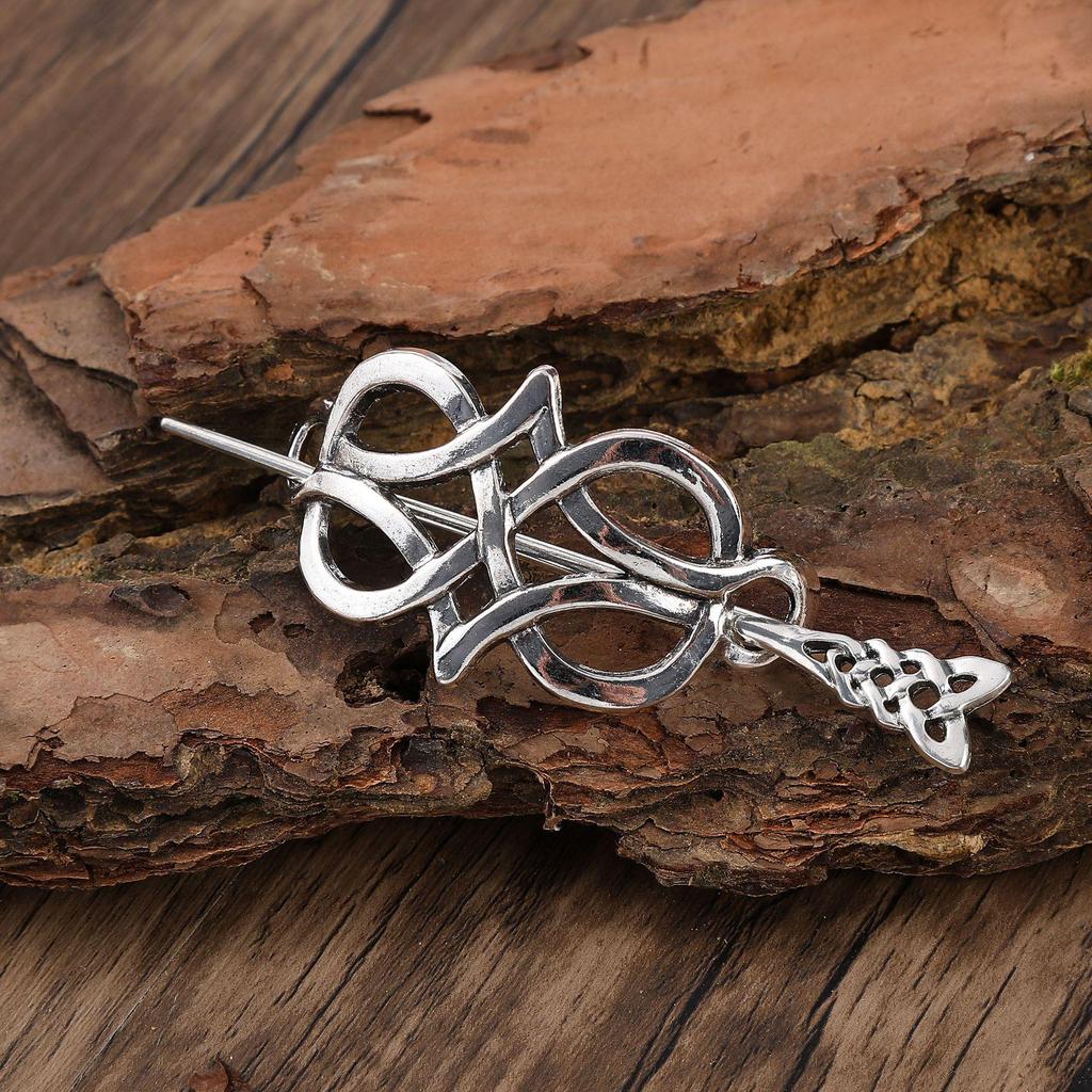 Viking Celtic Knot Hairpin - Norse Mythology Style Women's Hair Accessory