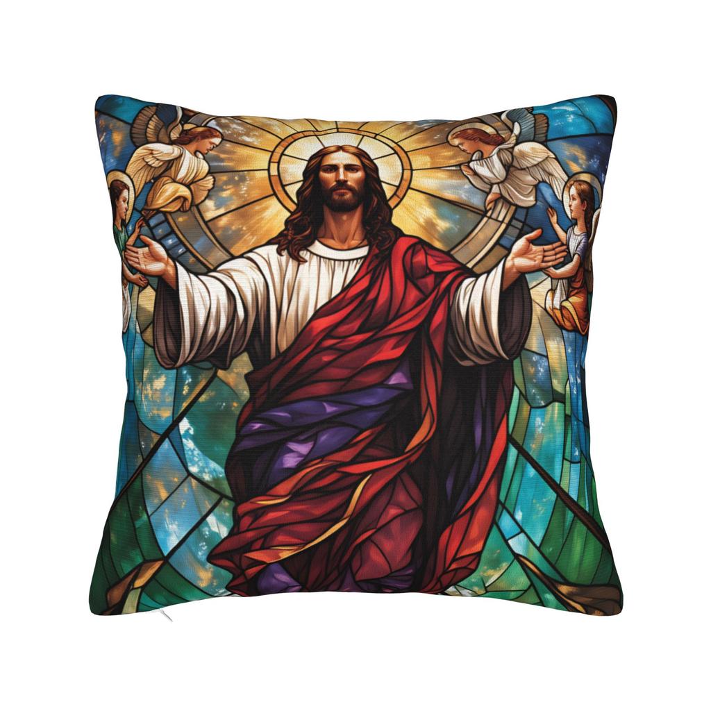 Cristo Jesus Pillow Case Print Pillow Cover For Chair Sofa Home Decor Retro Trendy Pillowcases