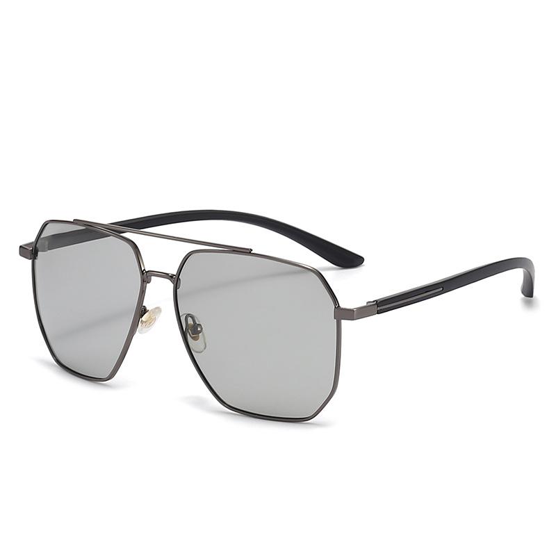 Polarized Sunglasses Men's High-end UV Protection Driving Yellow Lenses Sunglasses Anti-glare Square Fishing Glasses