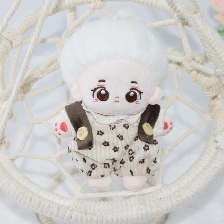 Костюм хлопковой куклы для ролевых игр Модная коллекция одежды с топом и комбинезоном для плюшевой куклы 10 см Переодевание