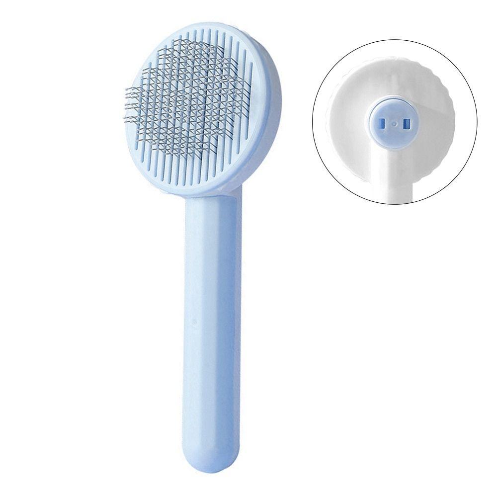 Convenient Pet Accessories Self Cleaning Grooming Massager Cat Brush Pet Comb Hair Remover Scraper