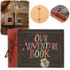 DIY Handmade Photo Album Scrapbook Our Adventure Book Retro Kraft Photo Albums  Anniversary Wedding Memory Valentine Day Gift