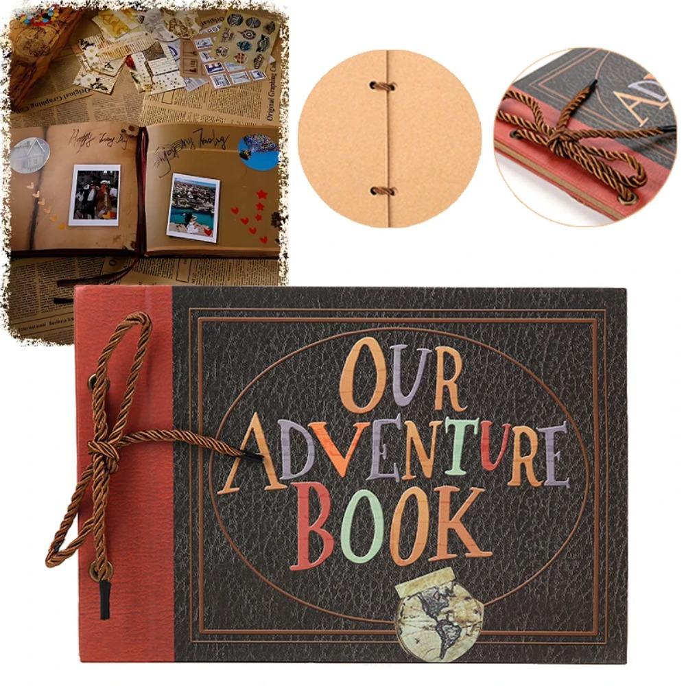 DIY Handmade Photo Album Scrapbook Our Adventure Book Retro Kraft Photo Albums Anniversary Wedding Memory Valentine Day Gift