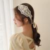 Korea Style New Lace Headband Female Aesthetic Mori Fairy Hair Accessories Fashion Tied Hair Braided Casual Ribbon Holiday Summer