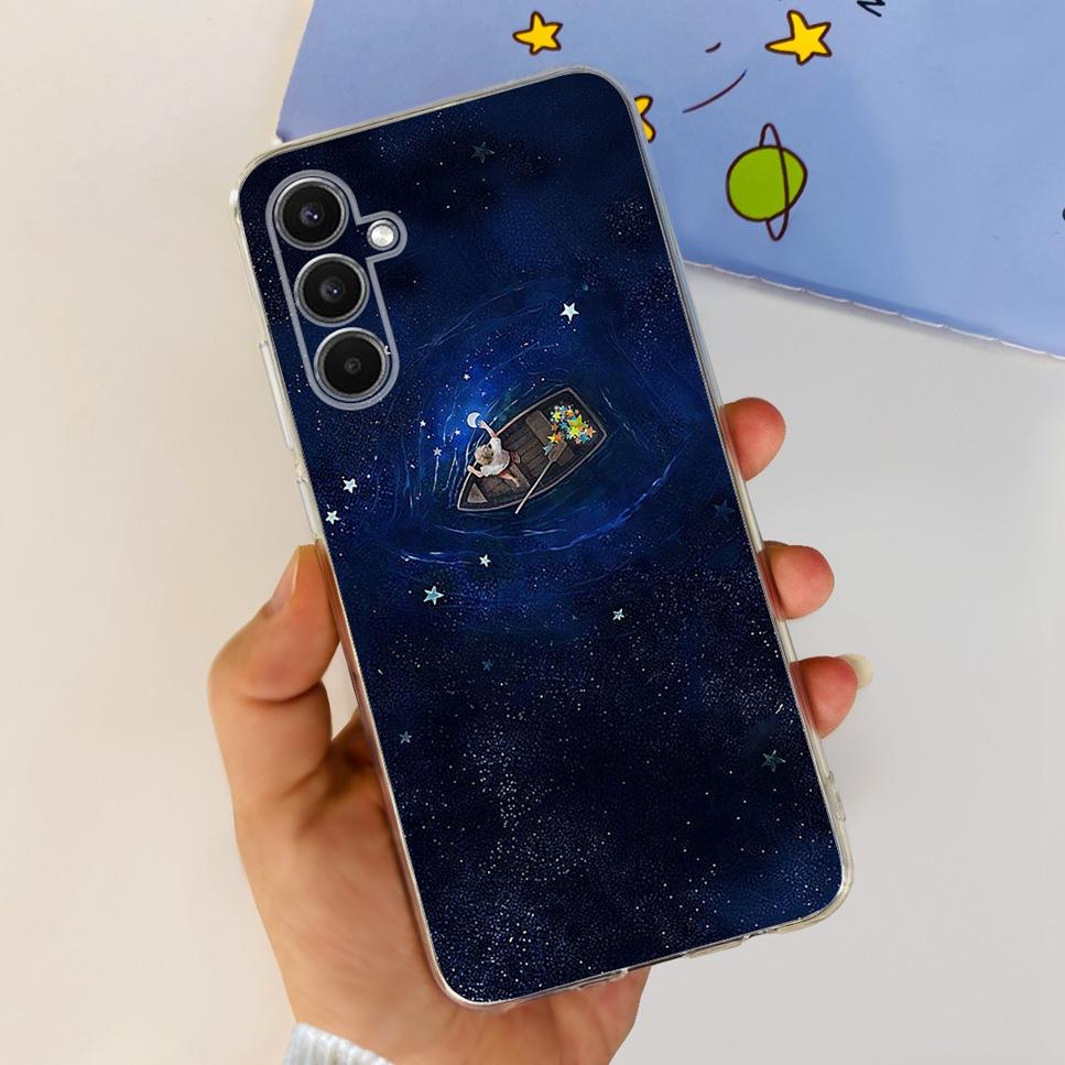Чехол для Samsung Galaxy A34 5G 6.6" Милый Кот Астронавт Мягкий Силикон ТПУ Чехол для Samsung a34 A34 5G Ударопрочный Чехол для Телефона Funda