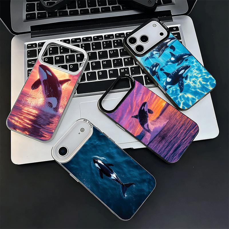 Orca Ocean Pattern Soft Phone Case for iPhone 15 16 17 Pro Max 17Air 16E 14 Plus 13 12 Mini Shockproof Cover Back Shell