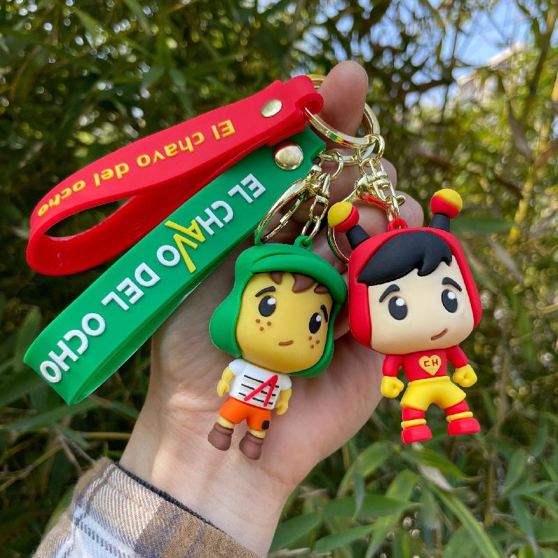 New Anime El Chavo Del Ocho Keychain Cartoon Boy Doll Pendant Key Chain Bag Car Keyring llaveros Funny Jewelry Friends Gift