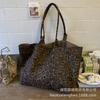 Leopard Print Bag Women's Large-capacity 2025 New Autumn and Winter Leisure Shoulder Shopping Bag, Popular Commuter Tote Bag This Year