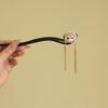 Tassel Wooden Hair Stick Red Hanfu Hairpin Beijing Opera Hair Accessories  Hair Chopstick