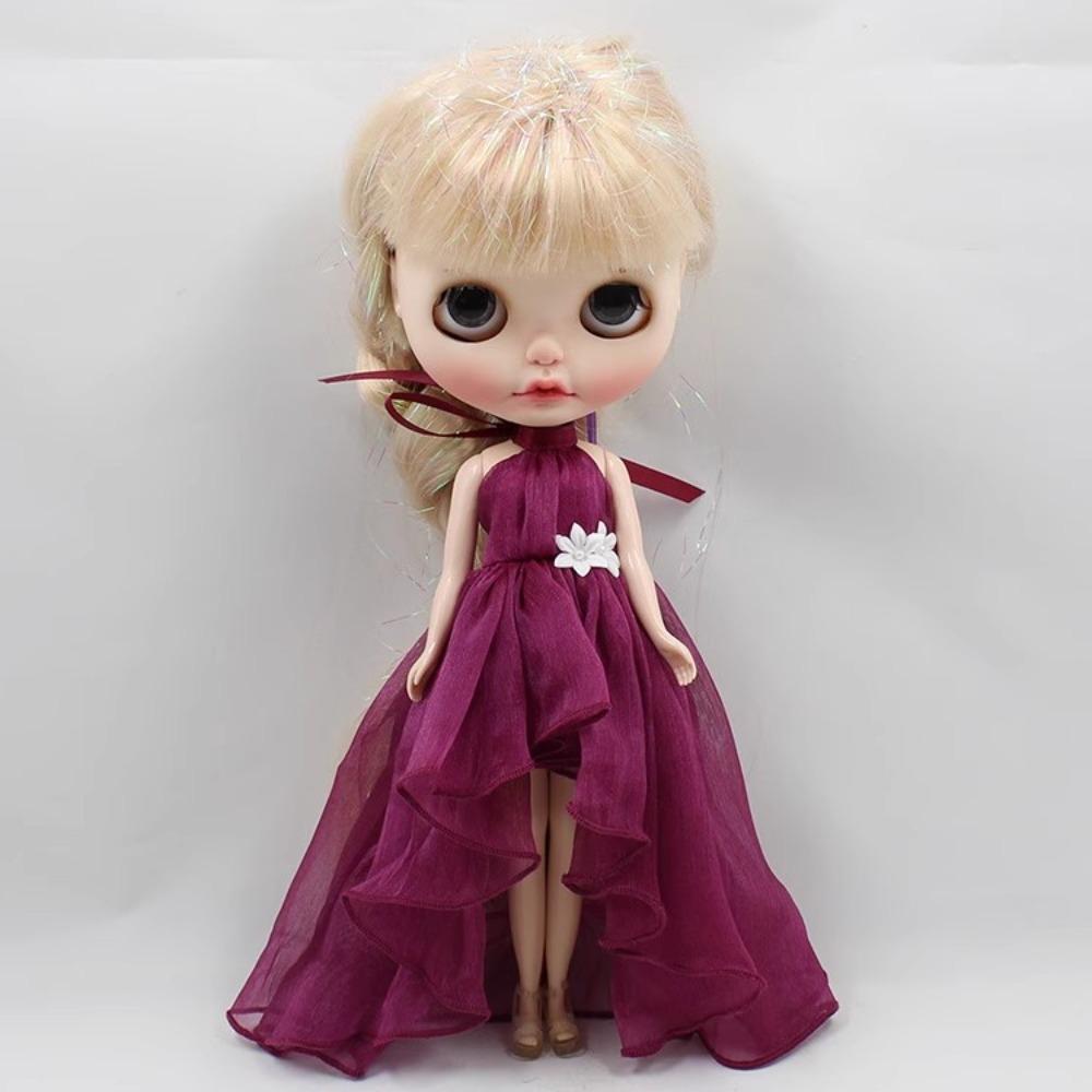 Mini Dolls Princess Dresses Fashion Elegant Chiffon Clothes for Azone19 Ob24 Dolls For Blythe Dolls