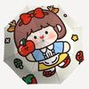 1PC apple mushroom Umbrella-8-Rib Reinforced, Automatic Open, Lightweight & Durable, Cute Fashion Accessory for Outdoor-Y0365