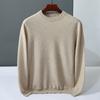 Жаккардовый кашемировый свитер однотонный универсальный пуловер новый мягкий восковой кашемировый свитер мужской