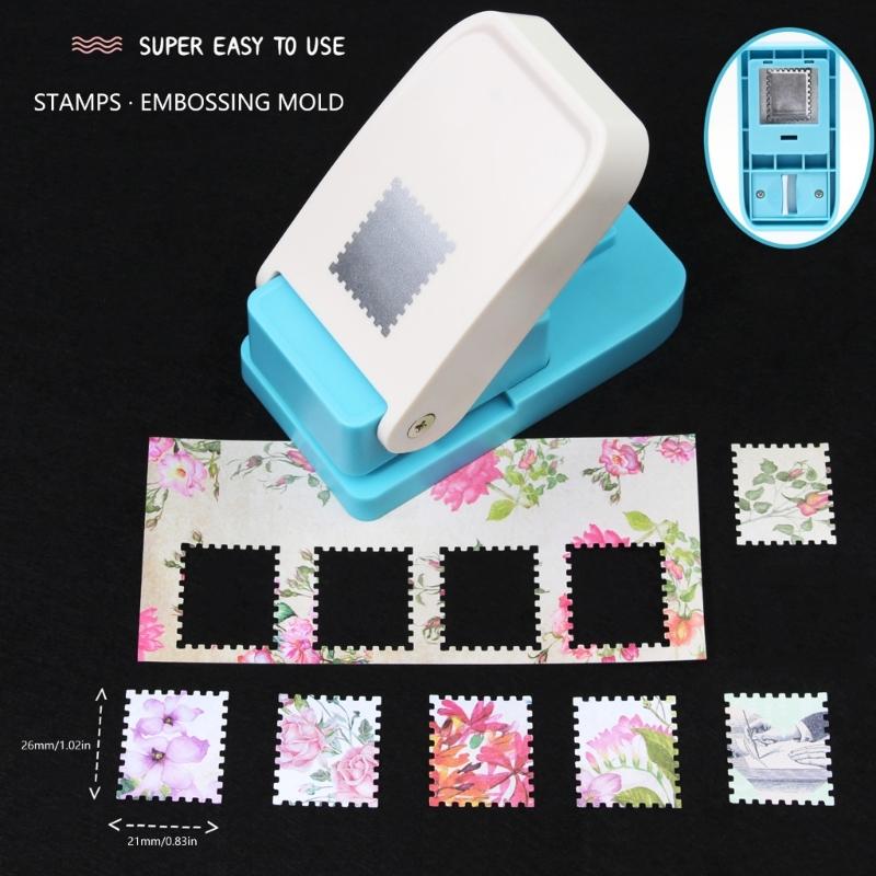 Manual Paper Puncher Square Hole Punching Tool Paper Craft Embossing Tool for Kid Art Craft Card Making Scrapbooking