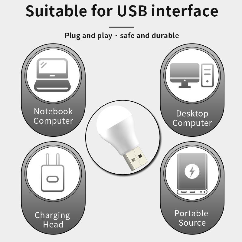 Fonken Portable USB Light Plug Book Light LED Lamp USB Book Lamp LED Eye Protection Light Mini Night Light