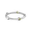 Peridot Bezel-Set Stacking Band Ring - Sterling Silver