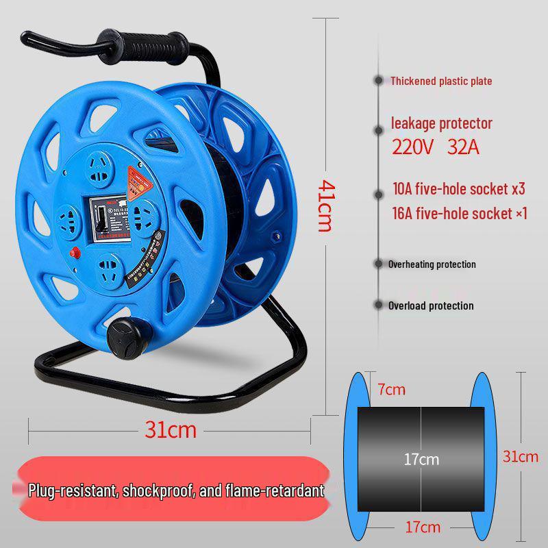 Mobile Cable Reel Spool: Empty Winder for Cables, Take-up and Extension Cord Management