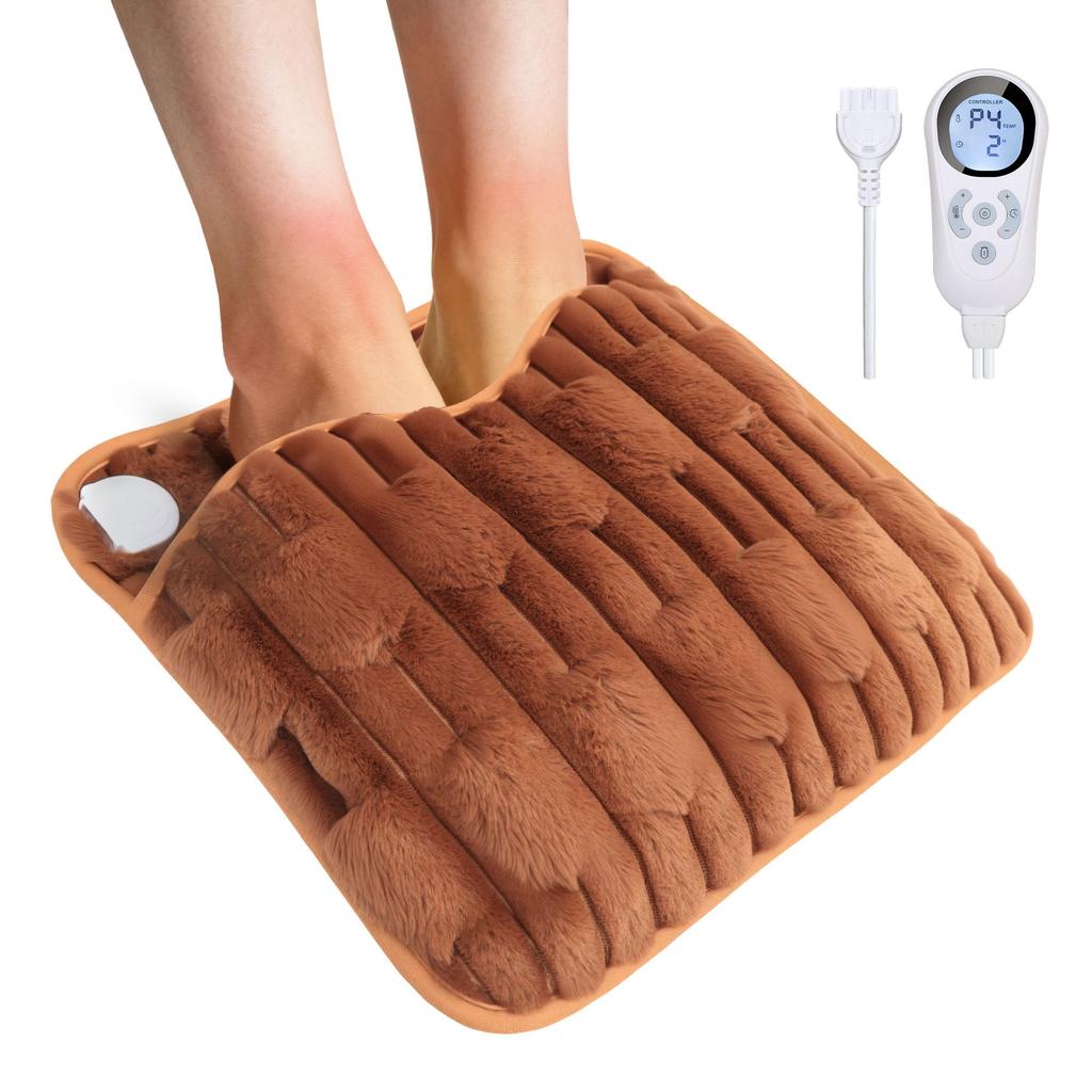 Haikawi Electric Foot Warmer for Electric Foot Fast Soft Odor Overheat Easy Foot 6 Temperature 5 Timer Hot Feet Cold 42cm X 42cm [New 2025] Warmer,