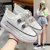 Spring, Summer, Autumn and Winter Women's Shoes Women's Sneakers White Shoes Low-top Strap Round Toe Casual Shoes