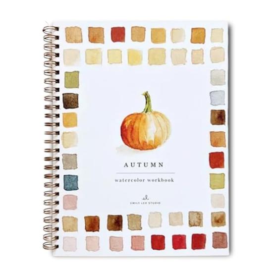 Watercolor Workbook for Beginners 12 Colors Watercolor Paint Set Garden Christmas Autumn Winter Watercolor Book for Kids Adults Teens