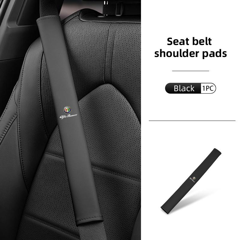 YHLOV1 Car Seat Seat Belt Shoulder Protector Pad Auto Accessories For Alfa Romeo Giulietta GT 159 147 156 Mito Brera Giulia Spider F1