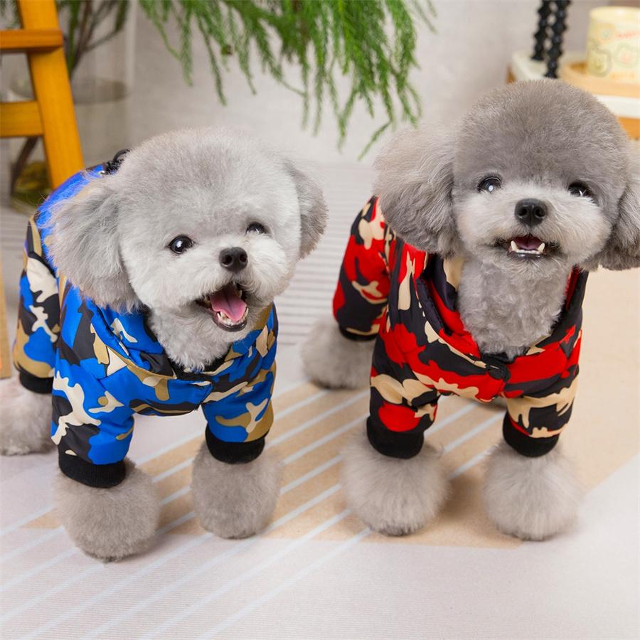 Winter Warm Pet Dog Jumpsuit Waterproof Camouflage Dog Clothes For Small Dogs Chihuahua Jacket Thicken Yorkie Costumes Coat 2024