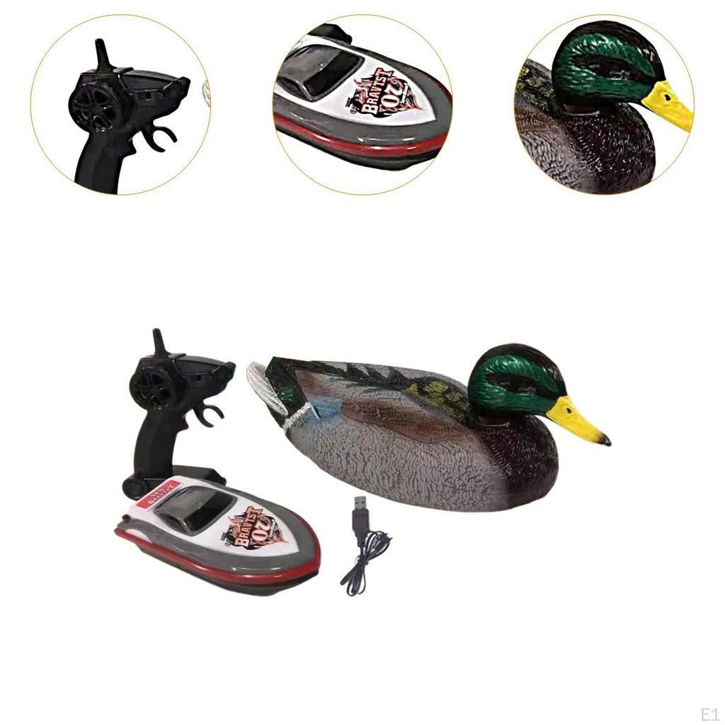 Duck Decoy Garden Decor Realistic Remote Control Boat for Lakes Pond Bathtub