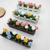 Юшэн Миниатюрная Цветочная Ограда Кашпо Мини-Клумба Фигурка Модель Масштаб 1/12 Декоративные Аксессуары для Кукольного Домика Сада Фей