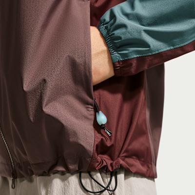 Women's Nike Jackets Women's Tan/Turquoise Hooded Non Detachable Moderate