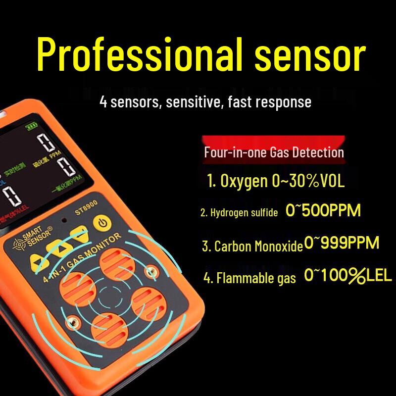 CEM ST8900 4-in-1 Portable Gas Detector (CN version)