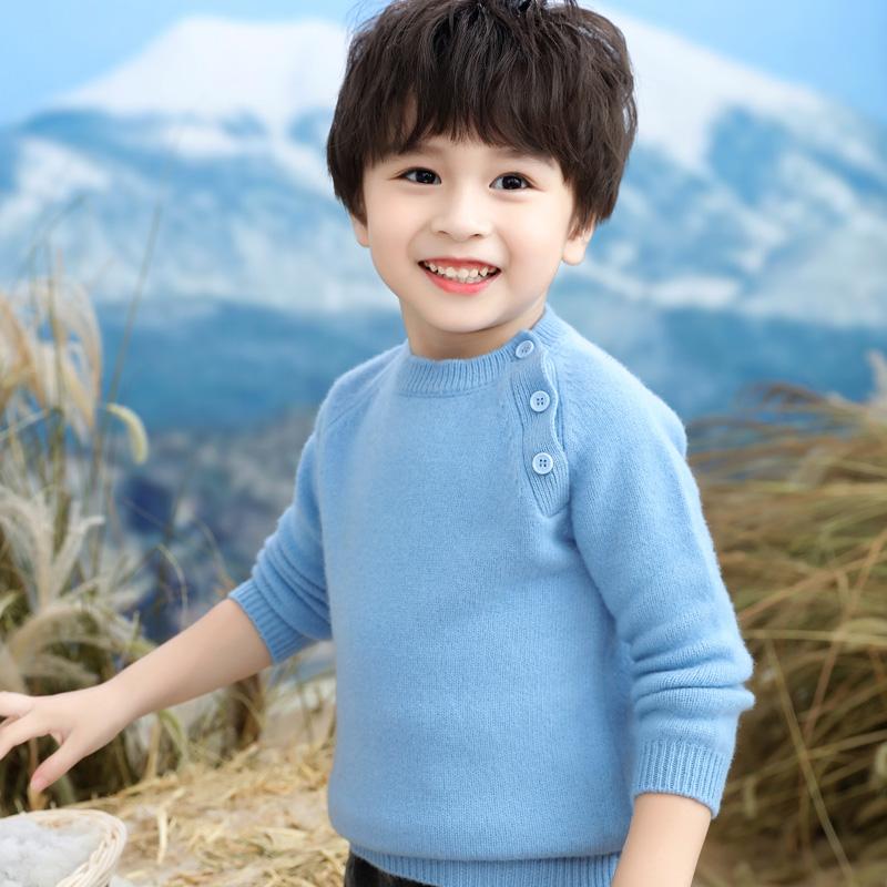 Kids Sweater 100% Merino Wool Turtleneck Children Winter Thick Wool Pullover Soft Warm Autumn Jumper Knit Top Long Sleeve