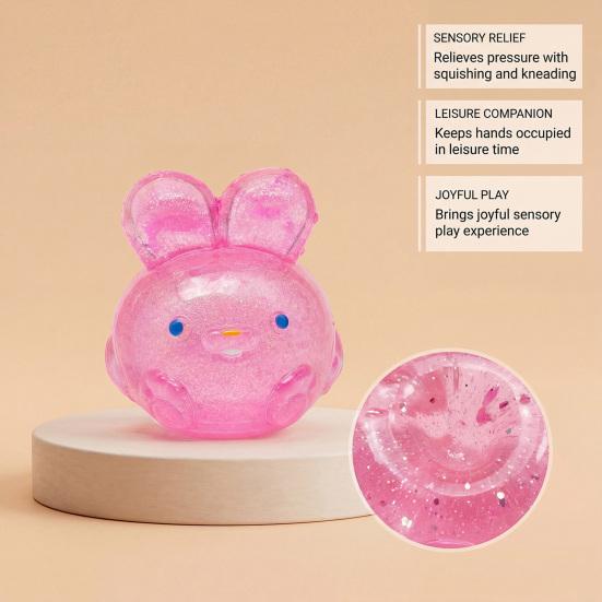DYS Bunny Jelly Игрушка-сквиш, Портативный мягкий ТПР, Снятие стресса, Снятие давления, Отскок, Фиджет, Сенсорный мяч для детей и взрослых
