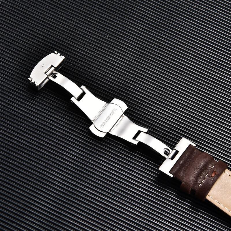 Кожаные ремешки для Apple Watch 10 9 8 7 6 5 4 3 SE ultra Застежка-бабочка Замена ремешка на запястье 46 мм 41 мм 42 мм 44 мм 45 мм Ремешок для iwatch