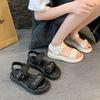 Спортивные сандалии женские лето 2024 новая универсальная модная верхняя одежда на платформе повседневная пляжная обувь на липучках