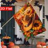 2D Flat, 2D Flat Happy Thanksgiving with Sunflowers and Cowboy Hat Garden Flag_3 (2)- Outdoor Garden Flag Double-sided Home Decoration Courtyard Decor