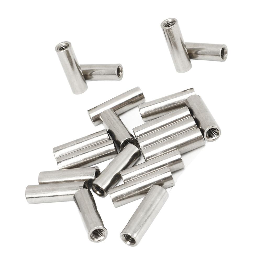 20Pcs M5 Female Thread Coupling Nut Stainless Steel Wear Proof Maintenance Coupling Nut Kit