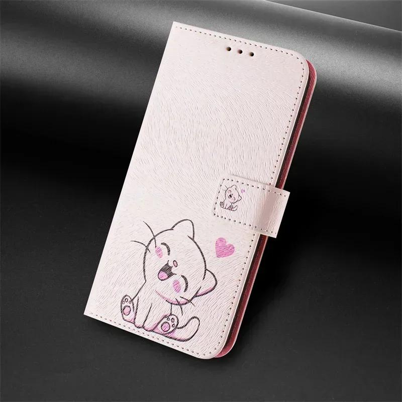 Чехол Pixel 9 для Google Pixel 9 Pro XL Флип Funda Google Pixel 8a 7a 6a 8 Pro 5a 4a 5G Кожаный Кошелек с Рисунком Чехол для Телефона