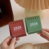 2026 Mini Desk Calendar Jan.2026-Dec.2026 12 Monthly Planner Small Standing Flip Calendar with Twin-Wire Binding for Home Office