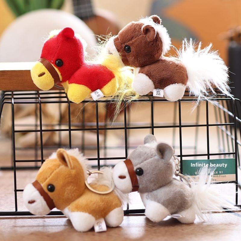 1 шт. Мягкий кулон-кукла «Милый пони» Талисман года Красочный маленький конь Брелок Плюшевые игрушки Великолепный праздничный декор