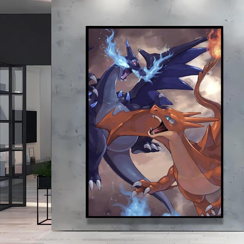 Adorable Pikachu Themed Home Wall Painting Printed on High Quality Canvas It's An Ideal Choice for Collection and Decoration