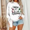 Women's Casual Fashion Round Neck Long Sleeve Christmas Printed Sweatshirt