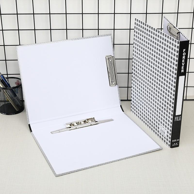 Durable Dual-Hole Quick Clip A4 Cardboard File Folder