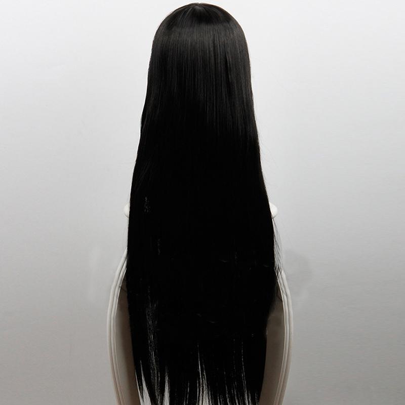 Парик для косплея аниме, волосы Kakegurui Yumeko Jabami, термостойкие синтетические волосы, длинные прямые, черные, серые, парик для косплея