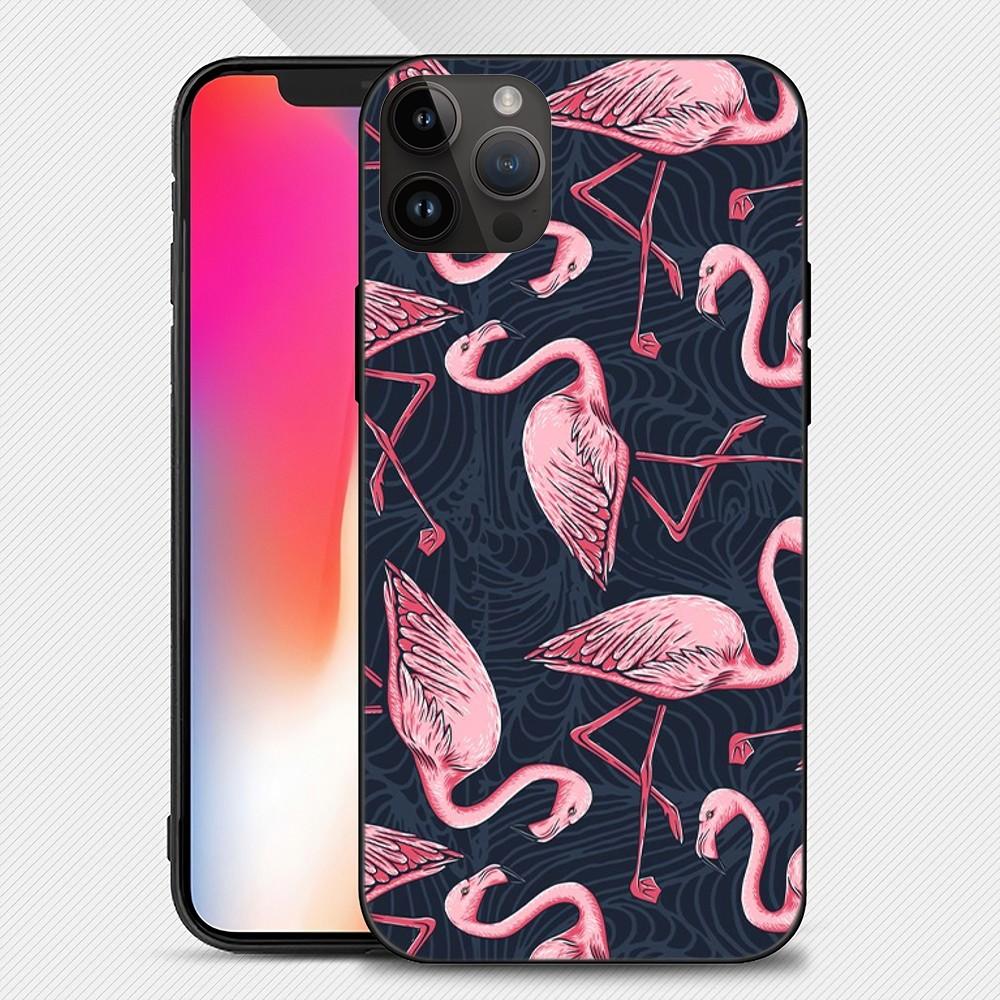 Animal Flamingo Cute Phone Case Iphone15 14 13 12 11 Pro Max Mini X 7 8 Soft Case